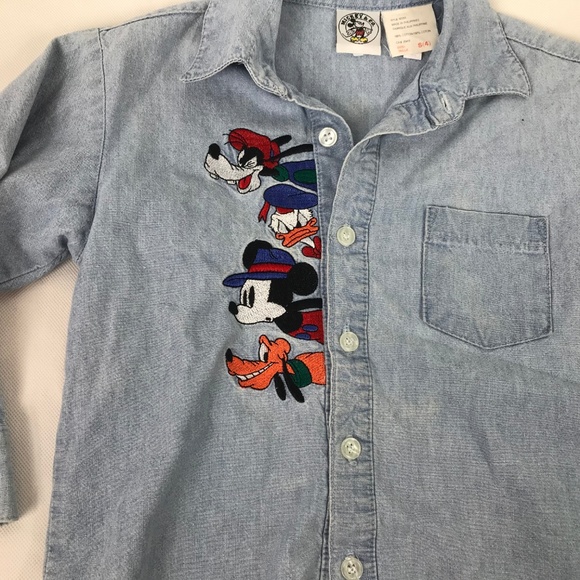 Mickey & Co vintage denim kids shirt Size small 4 - Picture 1 of 8